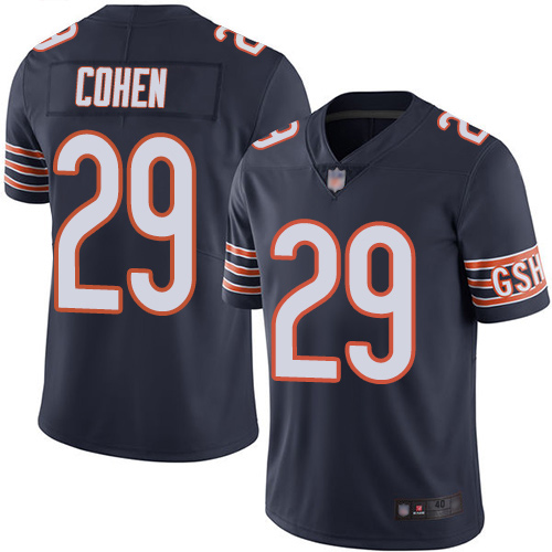 Chicago Bears Limited Navy Blue Men Tarik Cohen Home Jersey NFL Football #29 Vapor Untouchable->nfl t-shirts->Sports Accessory